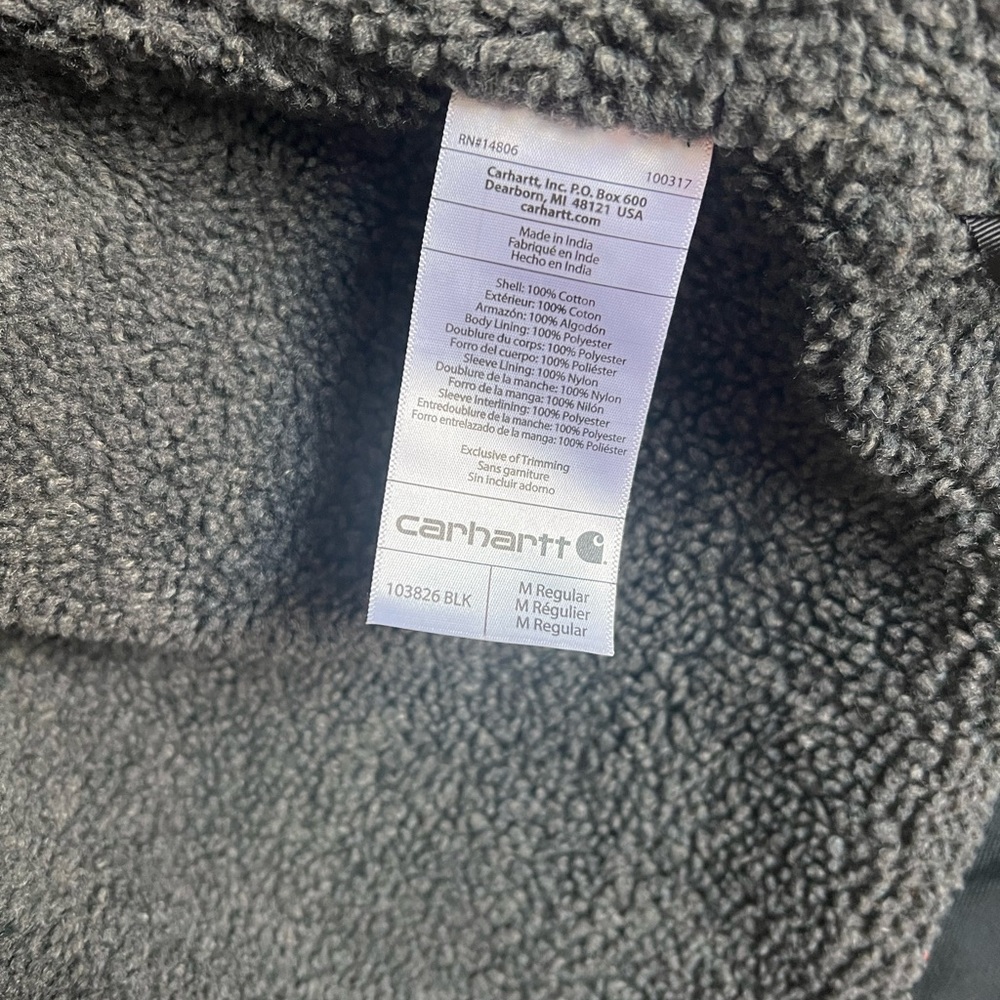 Carhartt fleece lined jacket